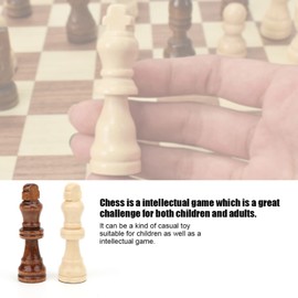 Wooden Chess Pieces, Wooden Chess Checkers Pieces Set Casual Toy Intellectual Game for Both Children and Adults