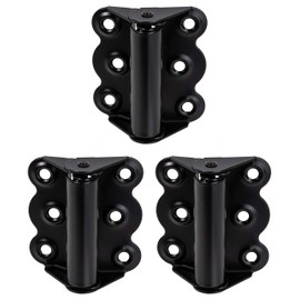 ALPENSTAHL Door Hinge Automatic Spring Hinge Self-Closing for Room Doors and Wooden Garden Gates Door Hinge Steel Black Door Closer with Length 70 mm Pack of 3 Spring Closer for Screws