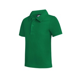 QBK Toddler to Youth Boys' Performance Polo Kids Collared Golf Shirt School Uniform (Kelly Green 5T)
