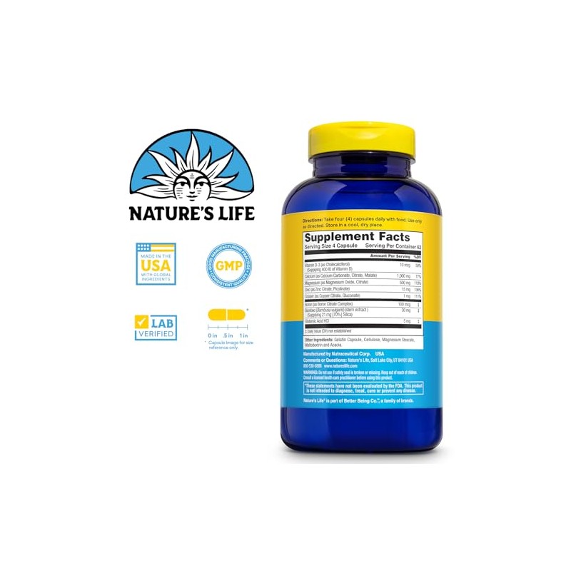 Natures Life - Cal Mag Zinc Complex - 250 Capsules