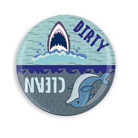 2.25 Inch Cute Shark Dolphin Clean Dirty Dishwasher Magnet