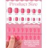 576 Pieces Artificial Nails, EBANKU Children's Square Short Fingernails, Round