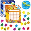 66 Pack Teacher Incentive Reward Chart with 2024 Star Stickers，2