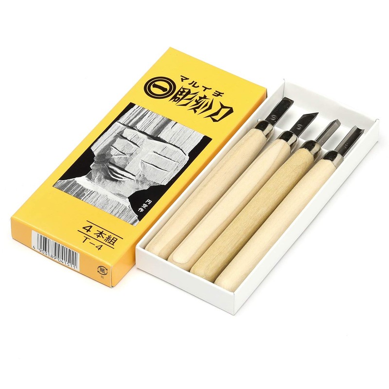 Yoshiharu Cutlery Maruichi Chisel Box Set of 4 T-4