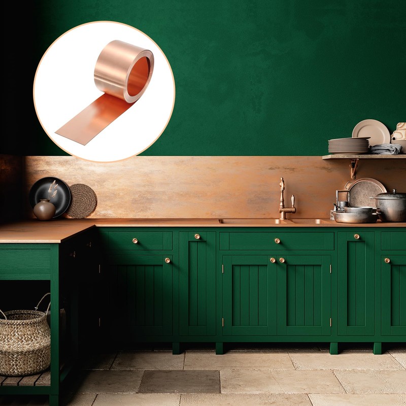 sourcing map Copper Sheet Roll 2500mm x 25mm x 1mm,