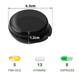 4 Pack Portable Mini Pill Case Small Pill Organizer Box Vitamin Holder Travel Pill Container for Pocket Purse Pills Storage Box for Vitamins, Fish Oil & Supplements