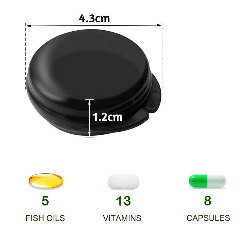 4 Pack Portable Mini Pill Case Small Pill Organizer Box