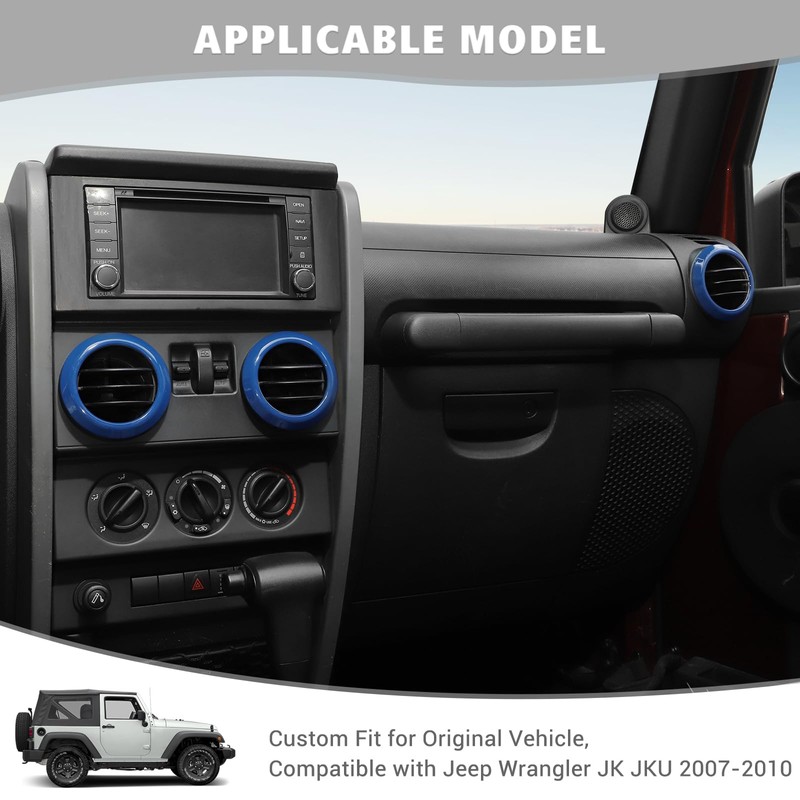 Jimen Compatible with Jeep Wrangler JK & Unlimited 2007-2010, 4PCS