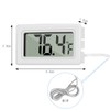 Samcos LCD Digital Thermometer, Temperature Monitor, Waterproof Temperature Probe, Refrigerator,