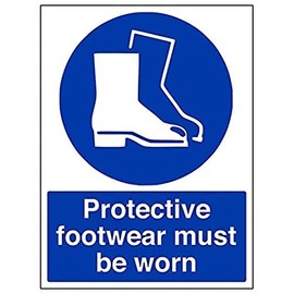 Eco Friendly Mandatory PPE - Protective Footwear Must Be Worn - 150 X 200mm