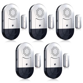 Daytech Fensteralarm Türalarm Alarmanlage Wohnmobil Tür Fenster Alarm Sensor Gartenhaus 120 dB Signalton Einbruchschutz Türalarmsensor für Home - 5er Set mit Batterien