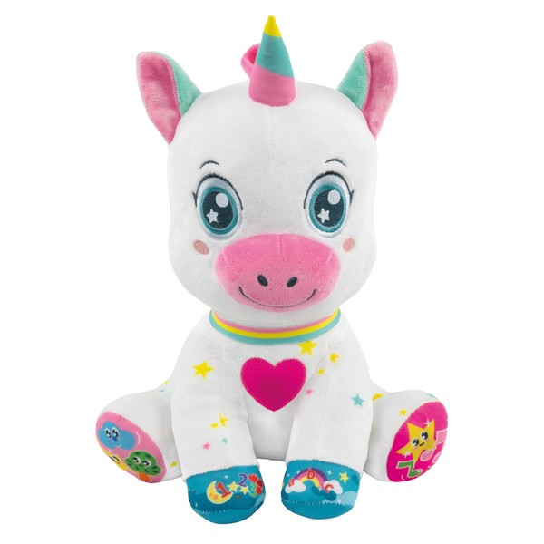 Clementoni Baby Scintilla Unicorn Singing and Brilla, Interactive Talking Plush