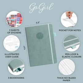 GoGirl Weekly Schedule Planner – Hourly Work & Life Planner with Time Slots – Vertical Agenda Organizer for Daily Productivity, A5 (Blue Surf)