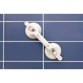 Mobeli One Hand Grab Bar 12.8 Inch Length Suction Mount 176 Pound Capacity