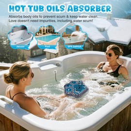 peloni Hot-Tub-Scum-Absorber Paw Spa-Sponge-Oil-Absorbing-Sponge Reusable-Scum-Bug-Hot-Tub-Floating-Sponge-Remover Skimmer-Songe-Absorber Keep Water Cleaner Hot-Tub-Accessories Swimming Pool Cleaning