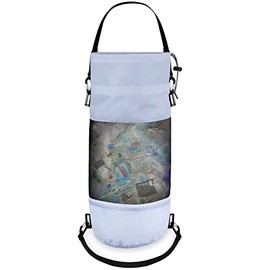 Portable Boat Trash Bags Outdoor Boats Trash Container Medium Hoop Mesh Trash Bags Reusable Boat Garbage Container Boat Cabin Storage for Men Women Adults Boat Kayak Camper Fishing Sea (Grey)