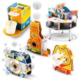 STEM Robotics Kit Electronic Science Projects Experiments 5 Set for Kids Ages 8-12 6-8 STEM Toys for Boys DIY Engineering Build Robot Building Kits for Girls Boy 6 7 8 9 10 11 12+ Year Old Gift Ideas