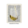 Wine and Champagne Unframed Dictionary Wall Art Prints - Set