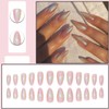 AkiliBIELY Almond Press on Nails Medium Chrome Metallic Holographic Pink