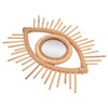 Nordic Makeup Mirror Rattan Woven Eye Shape Wall Hanging Mirror