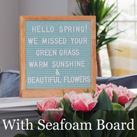 FELT LIKE SHARING 10” Oak Frame Letterboard for Felt Letter Boards, Letter Board Stand Adjustable Thumb Screw for Snug Fit, Fits Most 10” Changeable Letter Boards, Letter Board Accessories Wood Stand