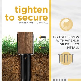 CRIZTA Premium No Dig Ground Anchor DIY Screw in U-Model 27 Inch Fits Standard 4x4 Post (3.5" X 3.5" Inch) Great for Mailbox and Fence Posts