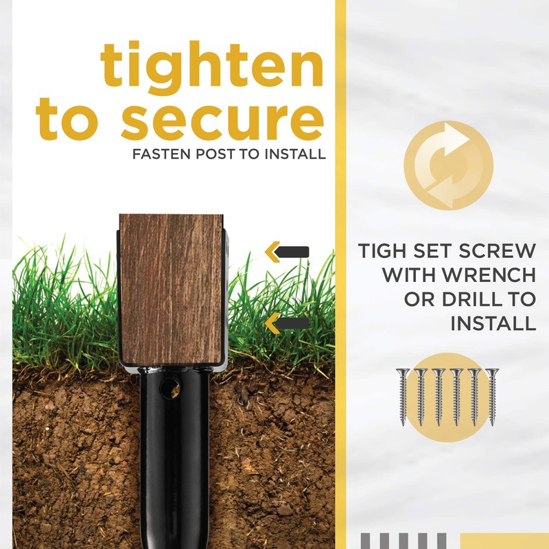 CRIZTA Premium No Dig Ground Anchor DIY Screw in U-Model