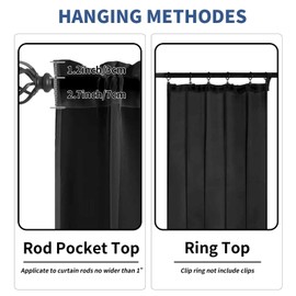 Karseteli Semi Voile Sheer Curtains 63 Inches Long 2 Panels Rod Pocket Window Treatment for Living Room Bedroom Dining Room(Black 52" W x 63" L)