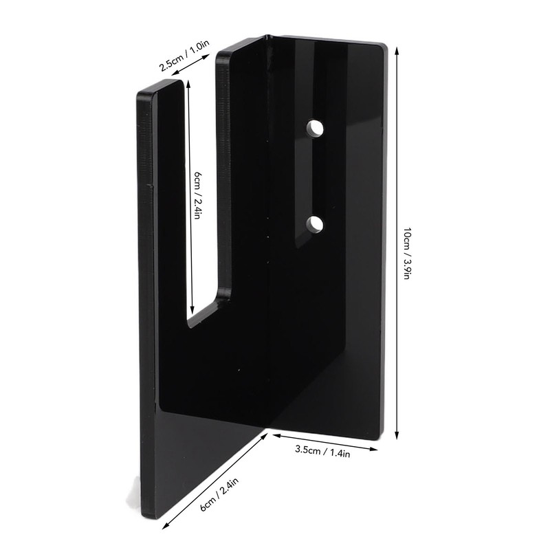 4Pcs Black Acrylic Skateboard Wall Mount Rack Skateboard Wall Hanger