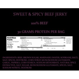 Ranch House Beef Jerky - Whole-Muscle Montana Beef Jerky Strips, High Protein Snack, Made in USA, 3.3 OZ (3.3 Ounce, Sweet & Spicy)