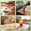 BambooMN Premium Bamboo Slat Coasters - 4.25" x 4.25" -
