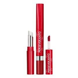 ésika - Colorfix Duo Tattoo 36h Rojo Pasión 2.6 ml, 36 Horas de Color e Hidratación, Labial Cero Transferencia, con Aplicador y Bálsamo, Labial de Larga Duración, Bálsamo con Manteca de Karité