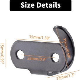 NoBrand 12PCS Stainless Steel Under-Shelf Coat Hook with Screws Mount Ceiling Hooks T