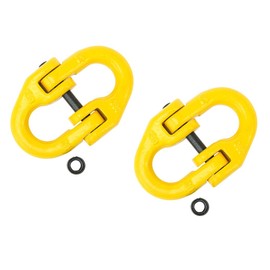 Mytee Products 2 Pack Grade 80 1/2" Safety Chain Connector Hammer Lock Link - 12000 lbs WLL Forged Alloy Steel Tow Hitch Coupling Link for Trucks -Powder Coated Trailer Safety Chain Extention