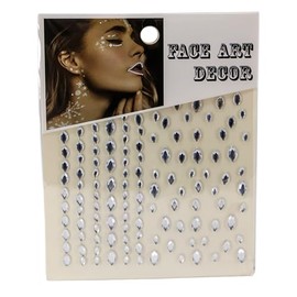 Face Gem Rhinestone Stickers Mixed Sizes (Clear Teardrop)