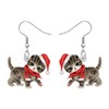 RAIDIN Acrylic Cute Christmas Cat Pets Earrings for Women Girls