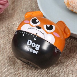 Cute Kitchen Timer, Dog Cooking Timer 60 Minutes Wind Up Mechanical Timer for Home Baking Steaming Barbecue, 2.6 X 2.8in (Chestnut Brown)