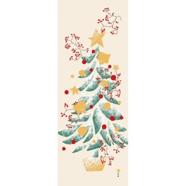 Hamamonyo Picture Tenugui: Fir Tree and Privet