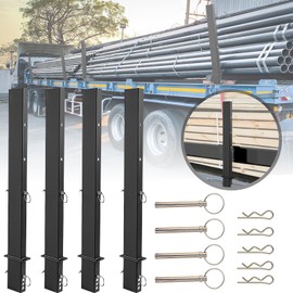 Colinktool Adjustable Pipe Stakes, 30" Heavy-Duty C Channel Pipe Stake for Flatbed Trailer Hualer -4Pack