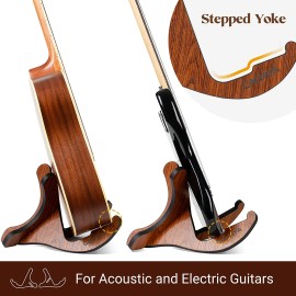 CAHAYA Guitar Stand Wood Universal Wooden Guitar Stand for Dreadnought Acoustic