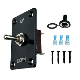 Momentary Toggle Switch, SPDT 3 Pin (ON)-Off-(ON) Toggle Switch, 12V DC 30A 3 Way Position Momentary Switch with Up Down Mounting Panel and Waterproof Cap for Auto Car RV Boats Marine