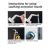 HAMUULL Curved caulking gun caulking nozzle, caulking extension nozzle, caulking