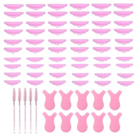 45 Pieces Eyelash Lift Set, Eyelash Lift Pads, Eyelash Perm Pads, Eyelash Lift Tools, Eyelash Curler Pads, Eyelash Pads for Eyelash Extension (Pink)