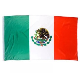 LOT OF 2 MEXICAN FLAG 3 X 5 FEET WITH BRASS GROMMETS 36" X 60" IN/OUTDOOR FLAGS