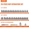 VEVOR Bolt Extractor Set, 32-Piece Bolt and Nut Remover Set,