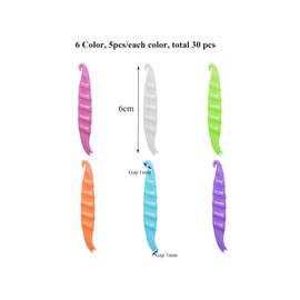 30 Stück Kieferorthopädische Elastische Gummibänder Einweg-Plastikbrace Platzierer, 6 Farbe