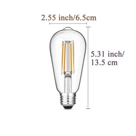 Loiogohot LED Bulbs Battery Operated Wall Sconce,Safety Low Voltage DC 5V 2.5W Warm Light Bulbs 2700K E26 Base Energy-Saving Bulb for Rechargeable Wall Lights 2 Pack