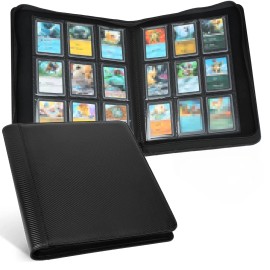 Germun Toploader Binder, Holds 288 Toploaders, 9 Pocket Top Loader Binders with Sleeves