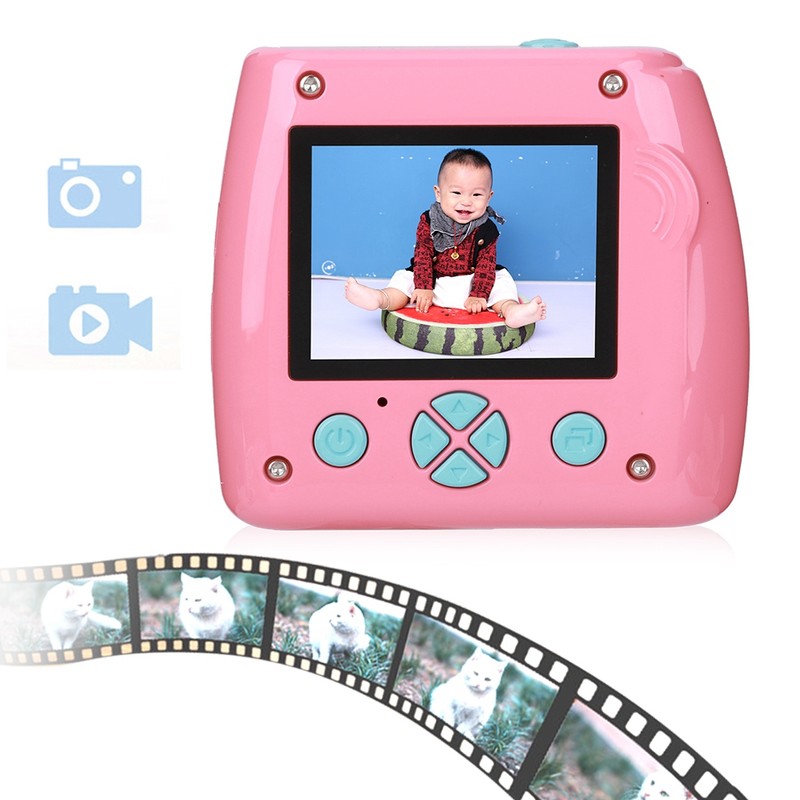 V5 2in Screen 1.3MP Mini Children Kid Camera Pink with