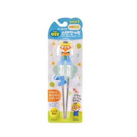 Edison Pororo Training Chopsticks for Right-hand Children Kids [Stainless Steel]